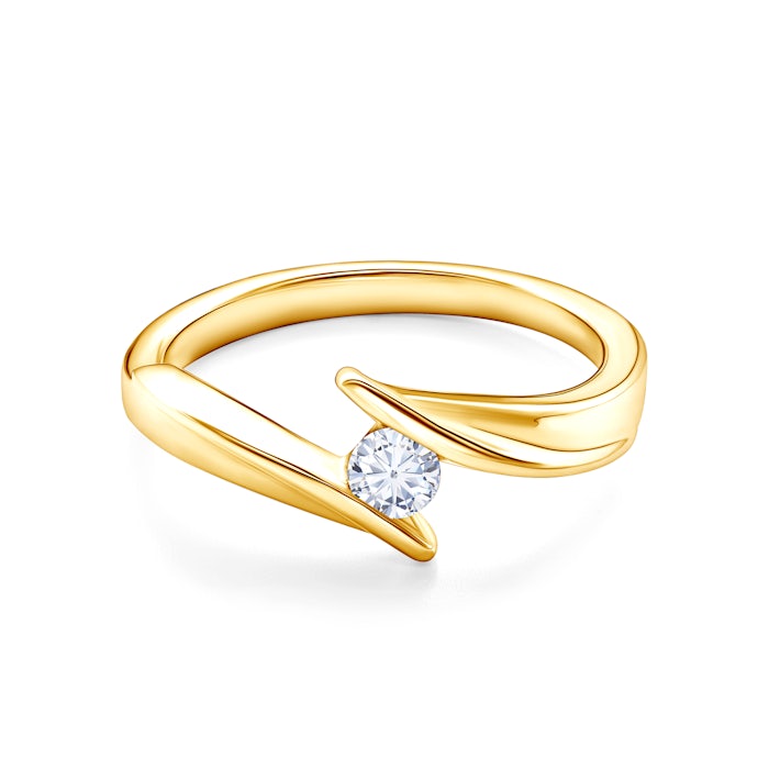 Δαχτυλίδι Αρραβώνων Έντασης: χρυσό, διαμάντι