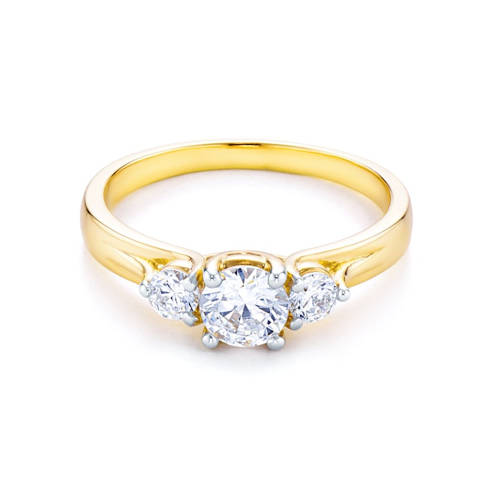 SAVICKI eljegyzési gyűrű: kétszínű arany és cirkónia