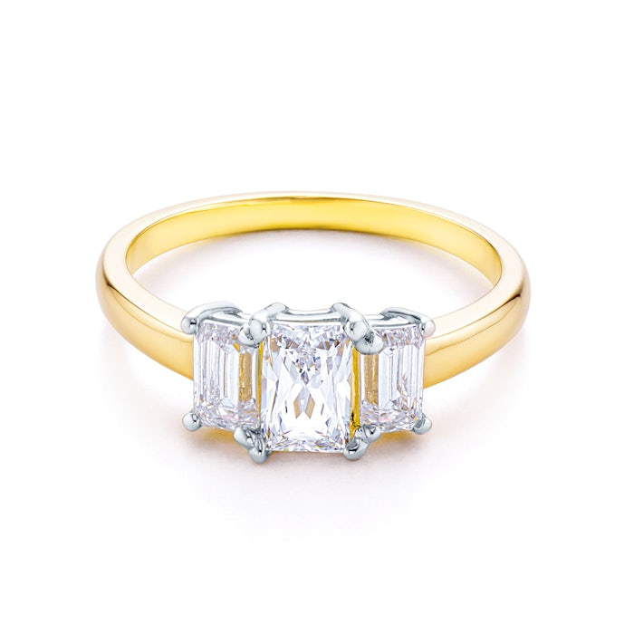 SAVICKI eljegyzési gyűrű: kétszínű arany és cirkónia