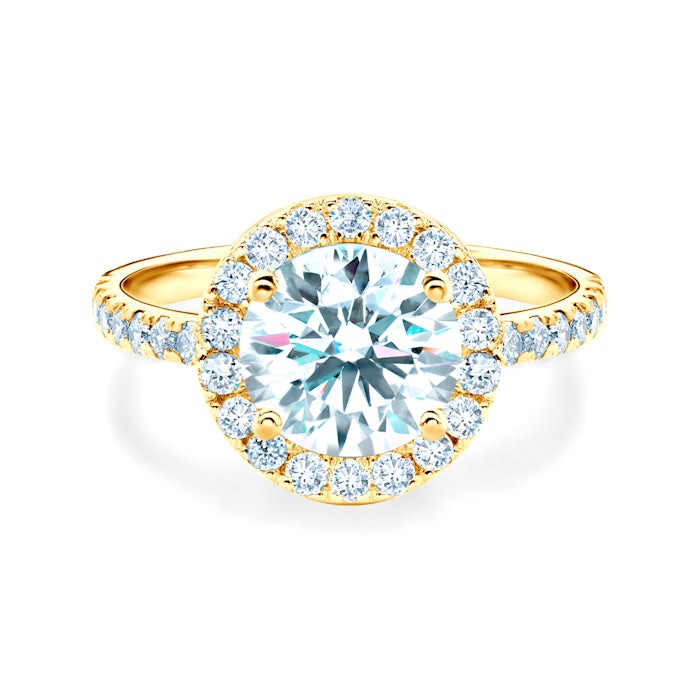 This is Love Collection | Halo Engagement Ring: gold, diamond