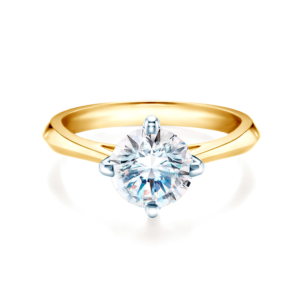 Zaručnički prsten The Light: dvobojno zlato, dijamant