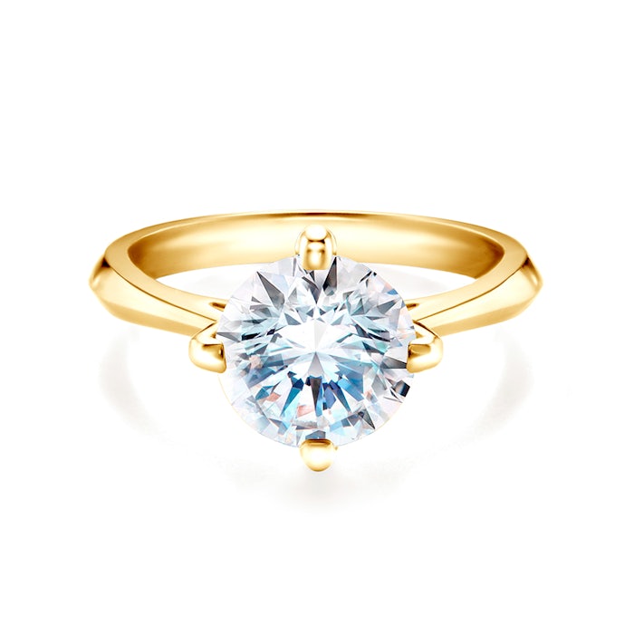 Inel de logodnă The Light: aur, diamant