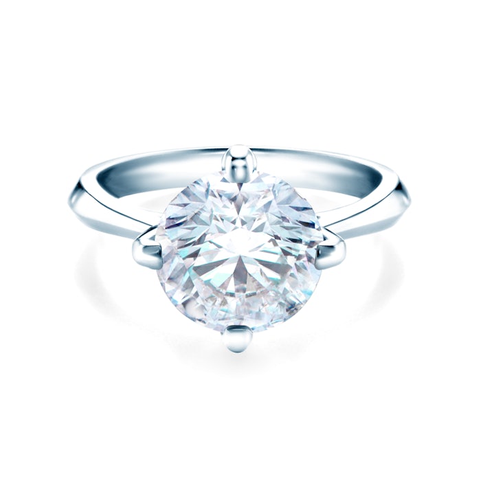 Inel de logodnă The Light: aur alb, diamant