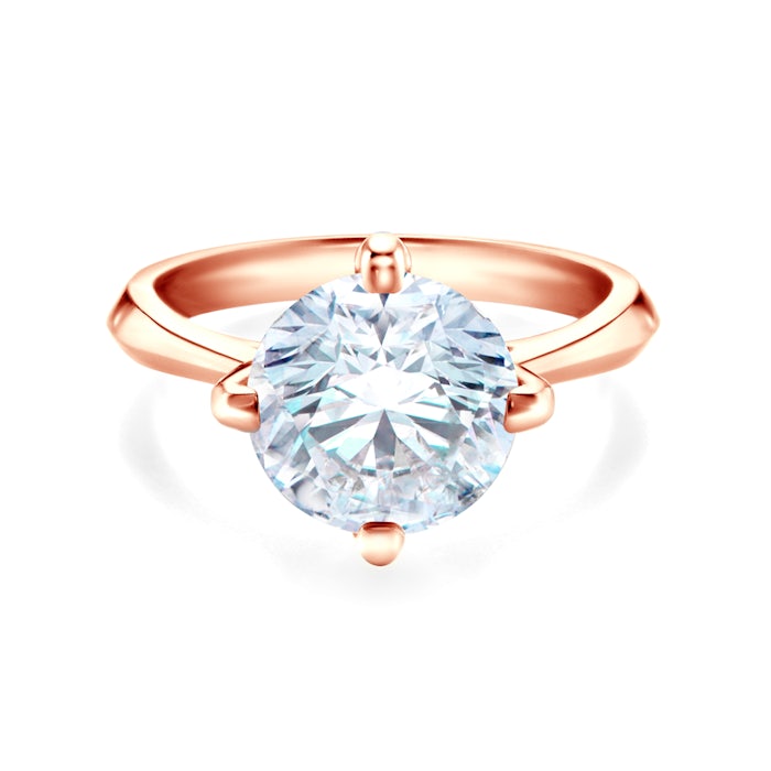 The Light Collection | Solitaire Engagement Ring: rose gold, diamond