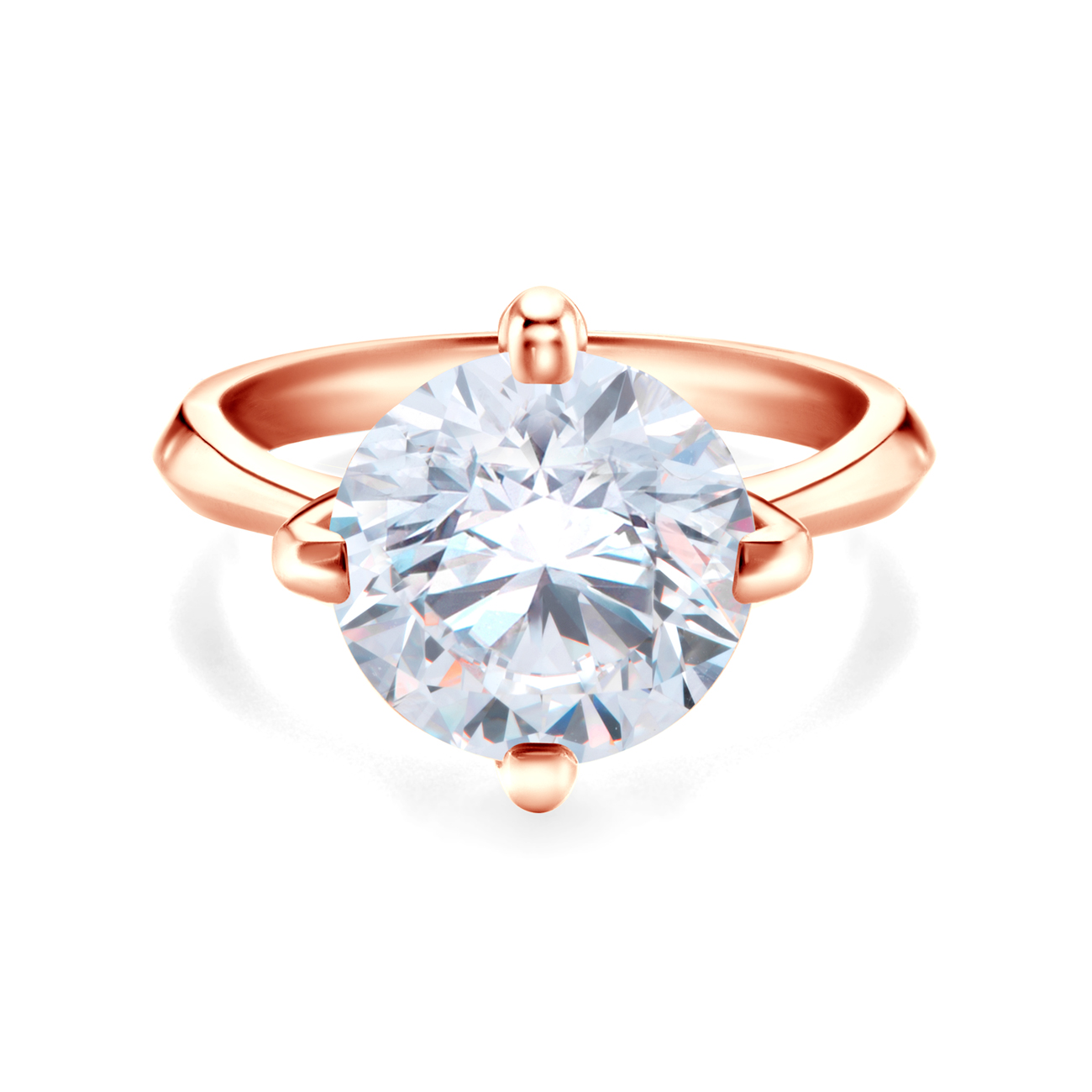 Inel de logodnă The Light: aur roz, diamant